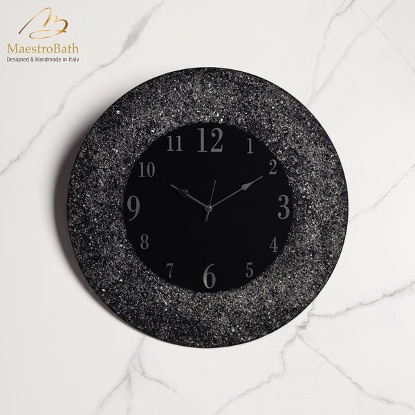 Murano Circular Wall Clock | Black