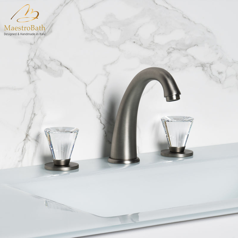 Artik 3-Hole Brushed Nickel Luxury Bathroom Faucet