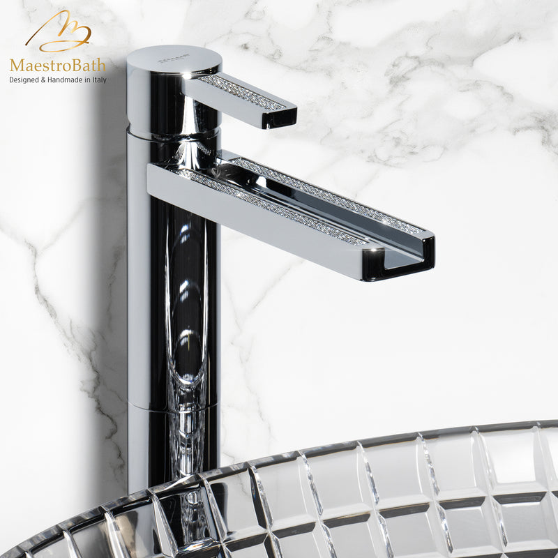 Swarovski Crystal Bathroom Faucet | Polished Chrome