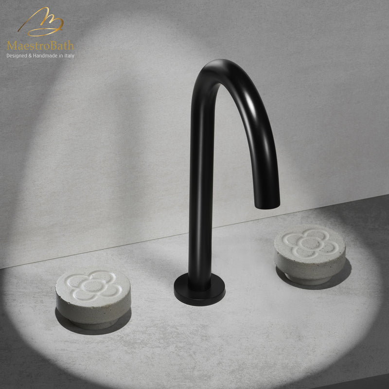 CEMENTO 3-Hole Bathroom Faucet | Black