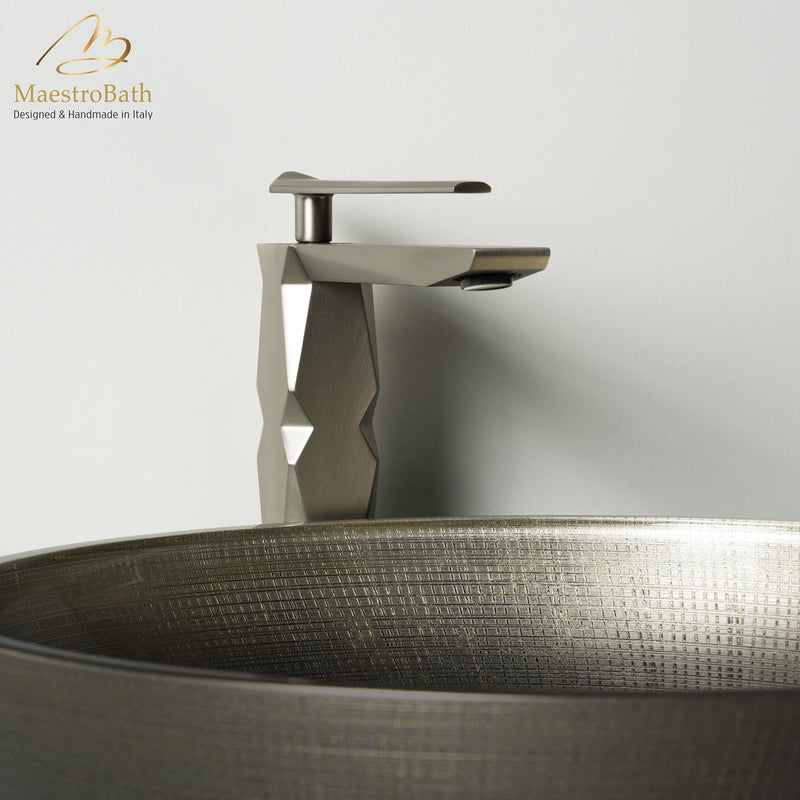 Ikon Brushed Nickel Luxury Vessel Sink Faucet