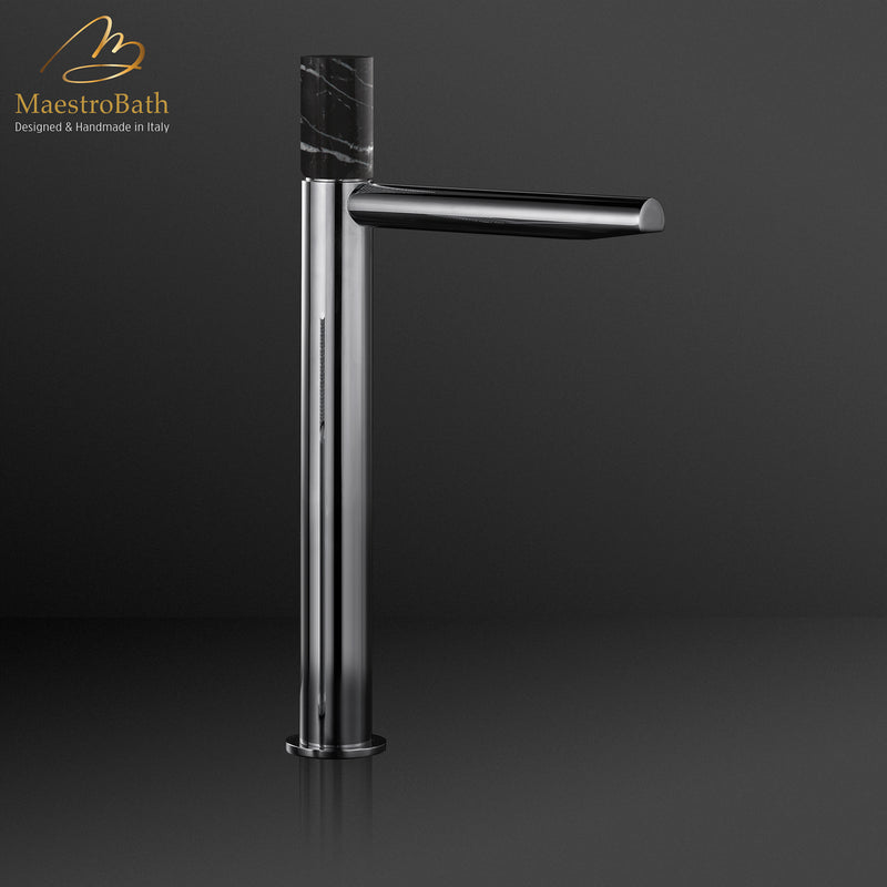 Marble High Bathroom Faucet | Polished Chrome