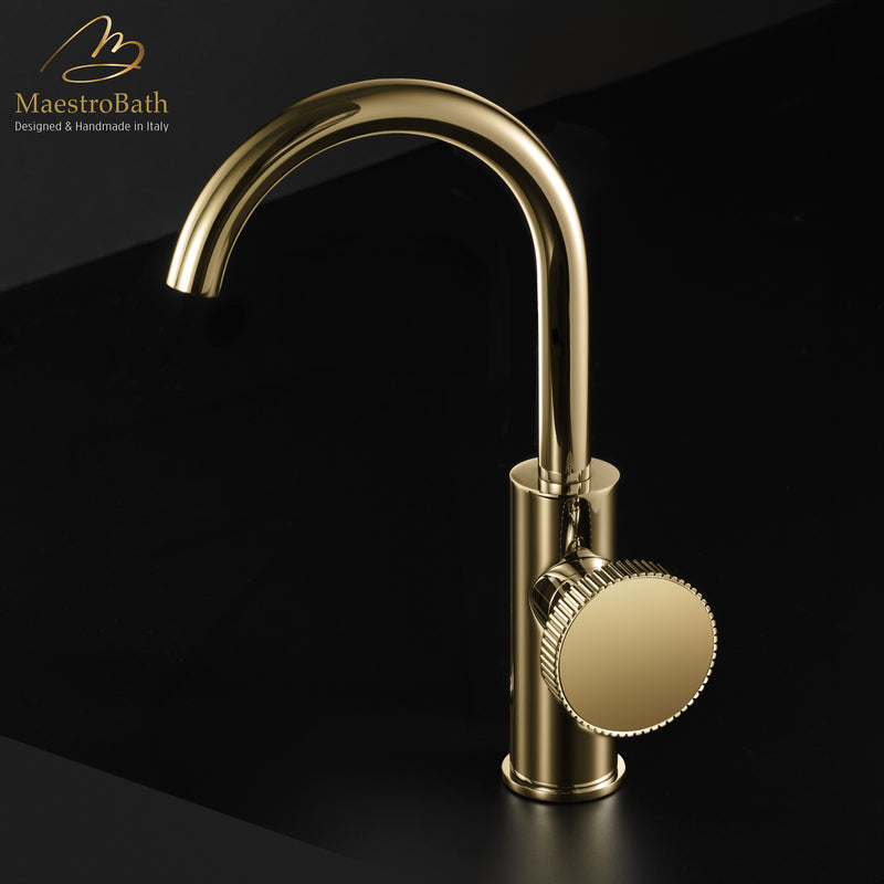 Preziosa Luxury Bathroom Faucet | Polished Gold