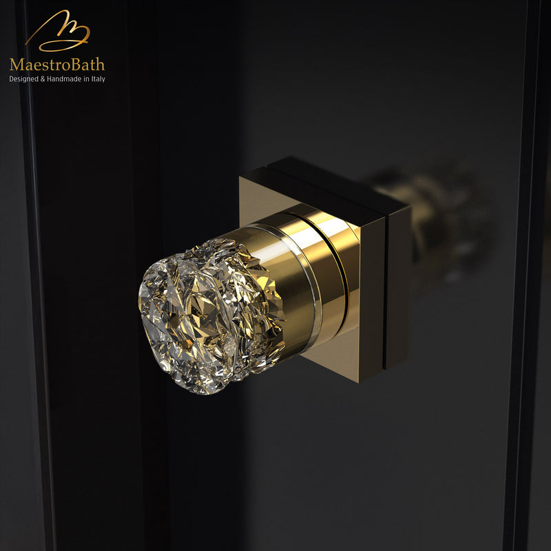 Luxury Crystal Door Handle | Gold