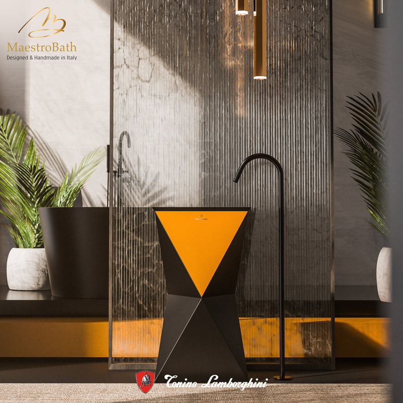 Prisma by Tonino Lamborghini Freestanding Sink