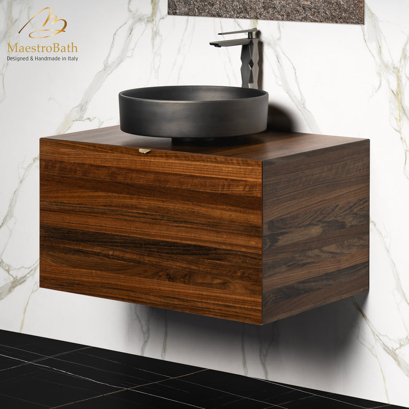 Dora 75 Bathroom Vanity | Walnut