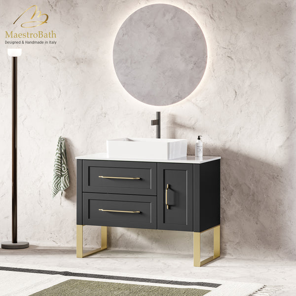 Classic 100 Bathroom Vanity | Black #color_black