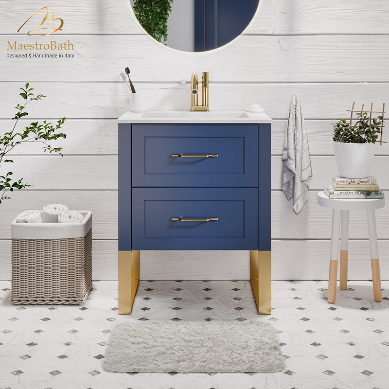 Antico 60 Bathroom Vanity | Midnight Blue