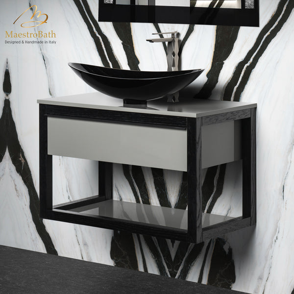 Fermo Bathroom Vanity 80 | Black Oak