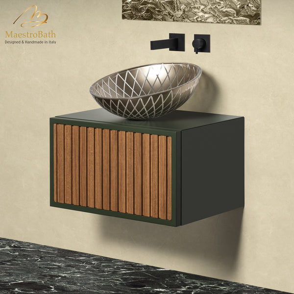 Orient 60 Bathroom Vanity | Olive Green #color_olive green