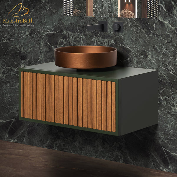 Orient 80 Bathroom Vanity | Olive Green #color_olive green