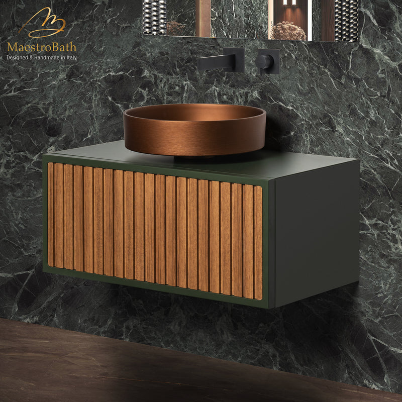 Orient 80 Bathroom Vanity | Olive Green