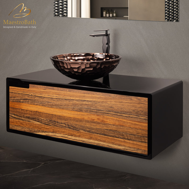 Noceto 100 Bathroom Vanity | Walnut