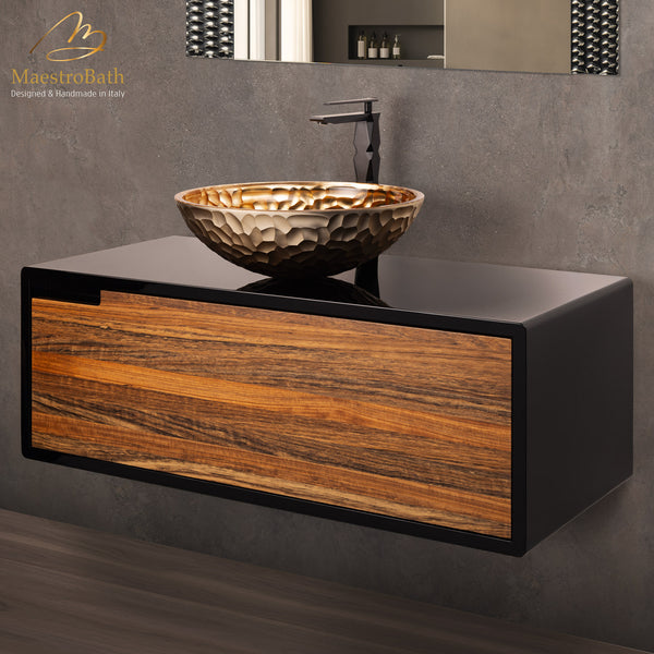 Noceto 100 Bathroom Vanity | Walnut #color_walnut