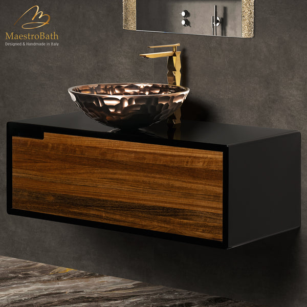 Noceto 100 Bathroom Vanity | Walnut #color_walnut