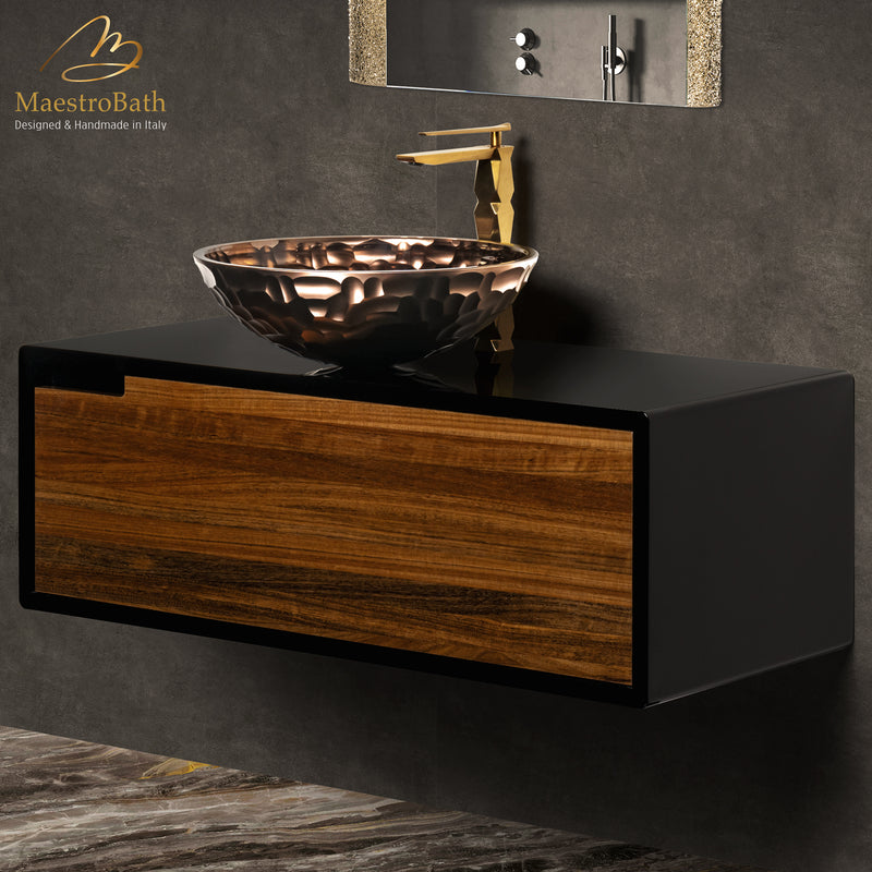 Noceto 100 Bathroom Vanity | Walnut