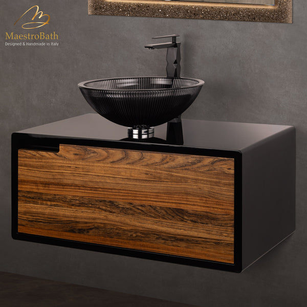 Noceto 80 Bathroom Vanity | Walnut #color_walnut