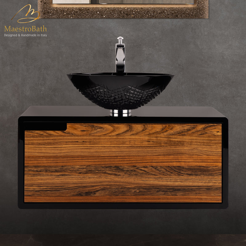 Noceto 80 Bathroom Vanity | Walnut