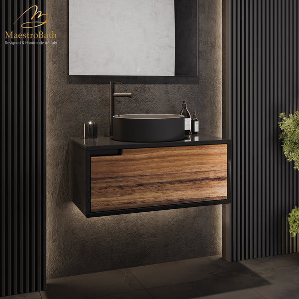 Noceto 80 Bathroom Vanity | Walnut #color_walnut