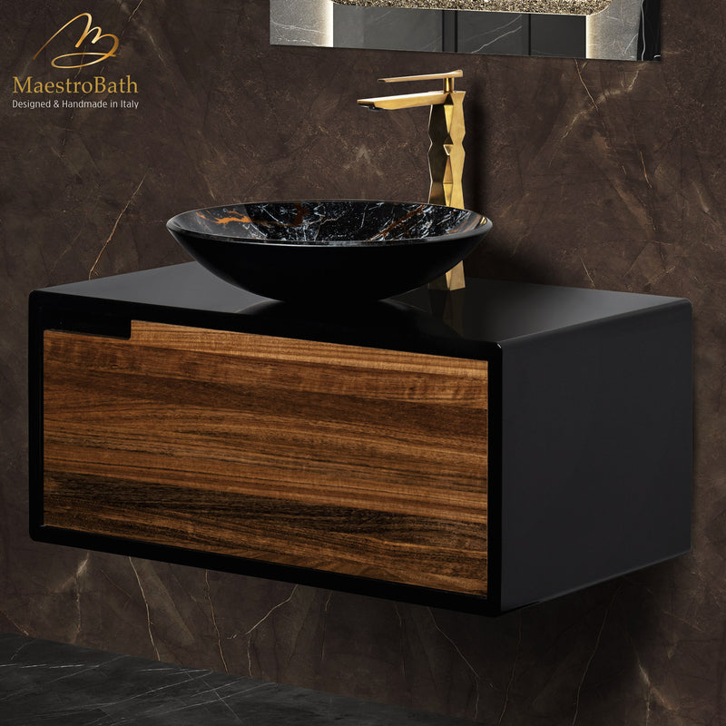 Noceto 80 Bathroom Vanity | Walnut