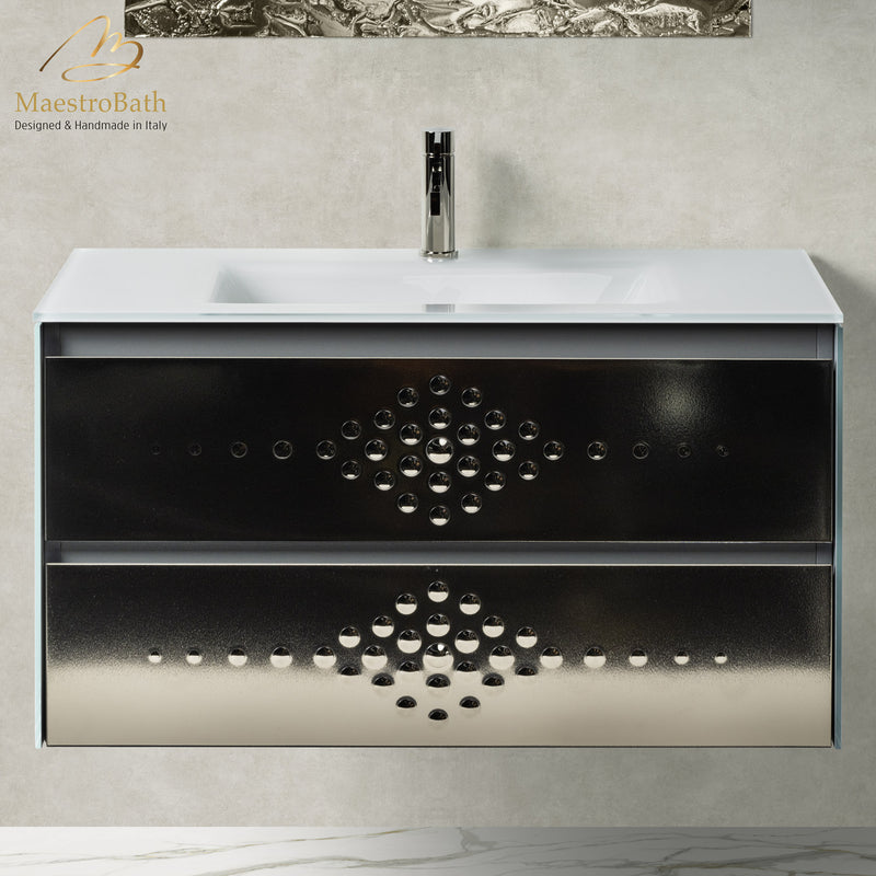 Luxury Wallmount Bathroom Vanity | Bronze