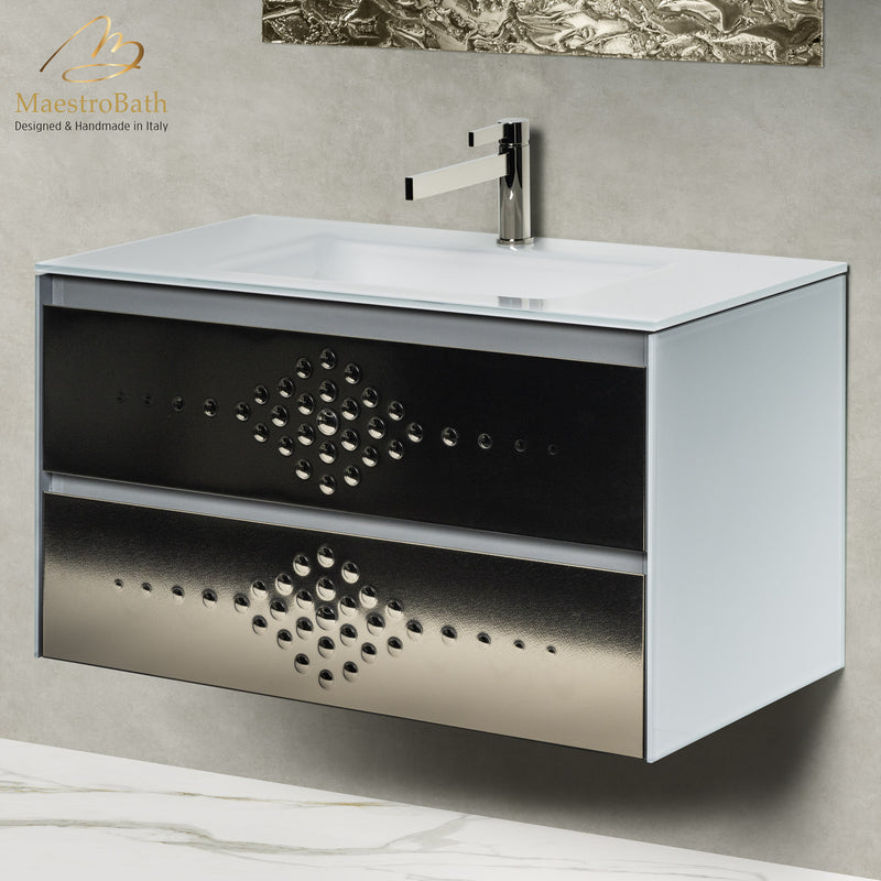 Luxury Wallmount Bathroom Vanity | Bronze