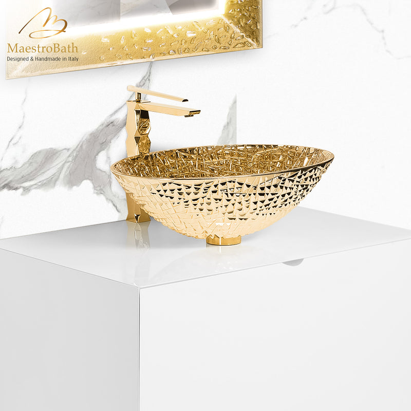 De Medici Ice Oval Gold 24Kt