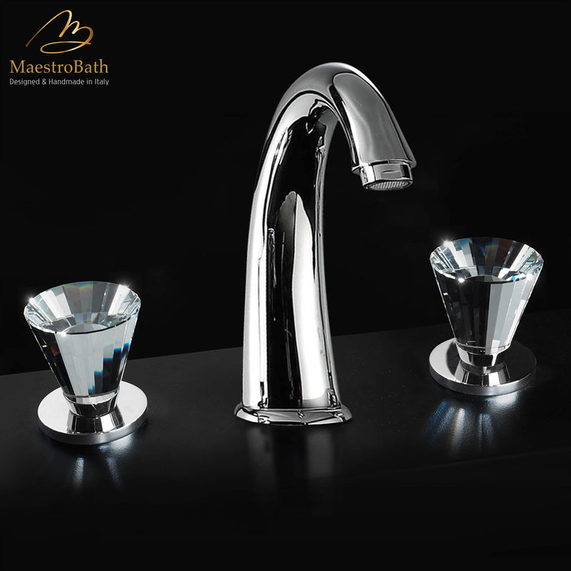 Artik 3-Hole Polished Chrome Luxury Bathroom Faucet