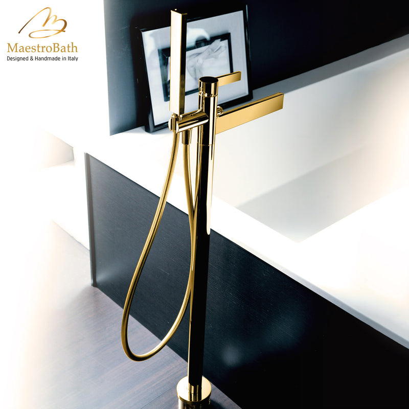 Caso Tub Filler Polished Gold