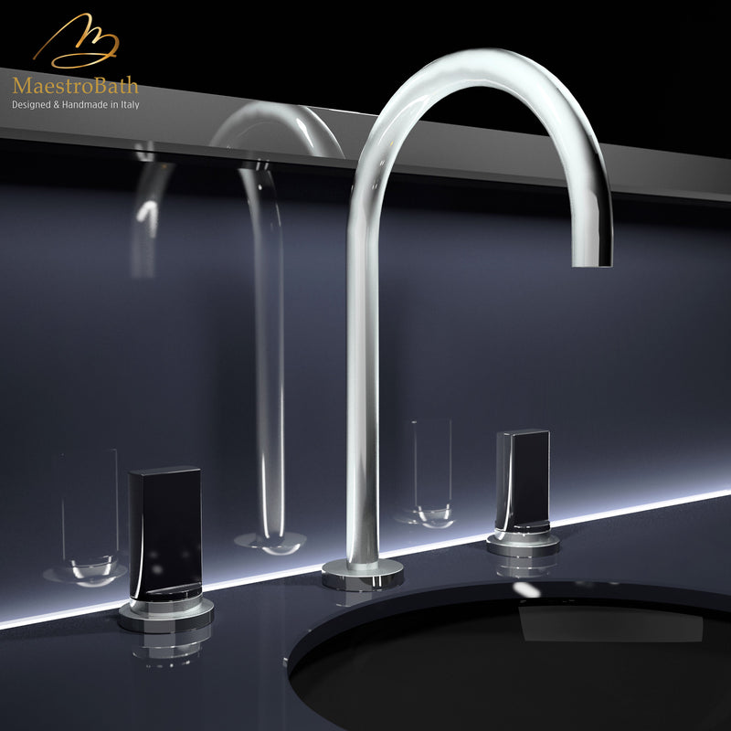 Cubo 3 Hole Luxury Bathroom Faucet