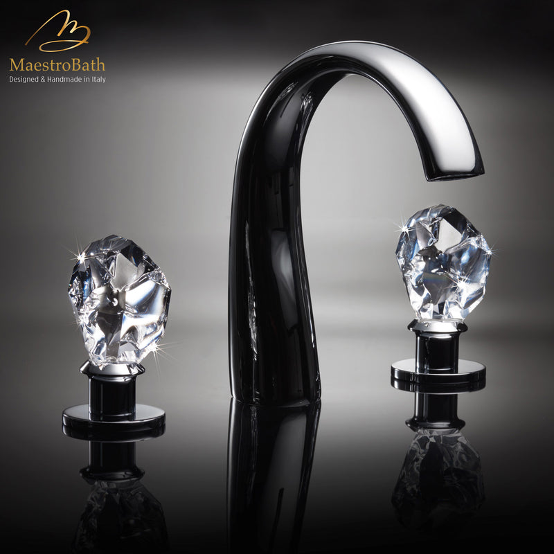 Lux Crystal 3-Hole Bathroom Faucet