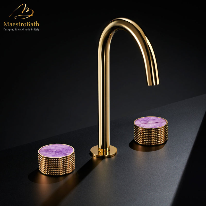 Preziosa Luxury 3-hole Bathroom Faucet | Polished Gold