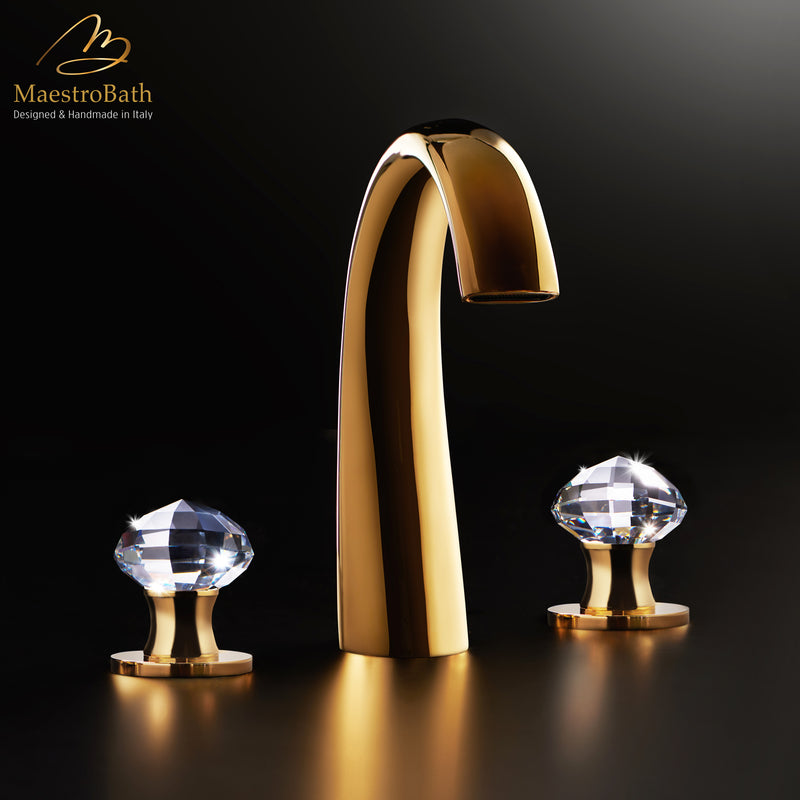 Royal 3-Hole Crystal Bathroom Faucet