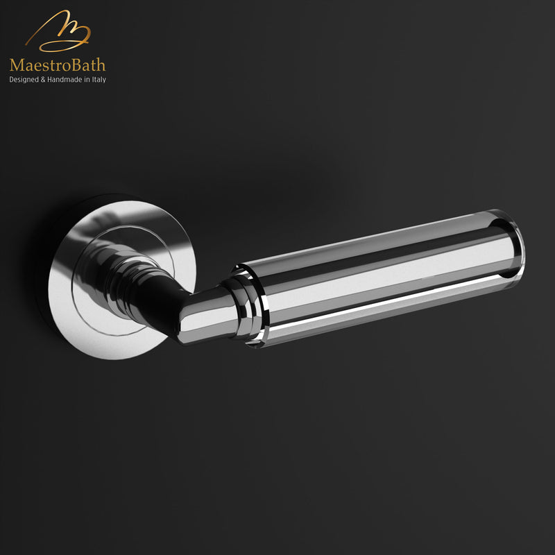 KIK Crystal Door Handle | Clear/Chrome