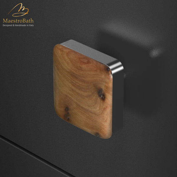 Legno Wood Knob | Thuja Radica/Chrome