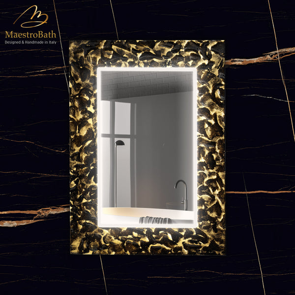 Artistic Luxury Mirror | Black and Gold #color_black and gold