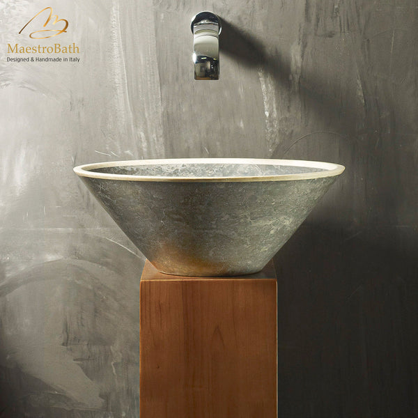 Stone Duotono B Contemporary Natural Stone Sink #color_black