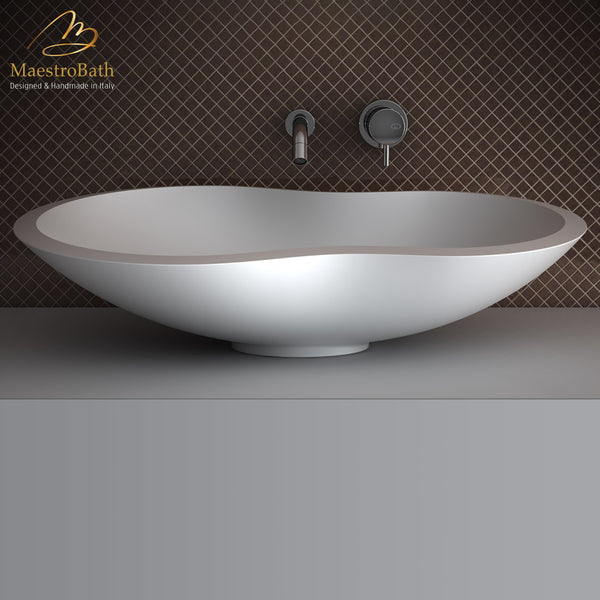 Teknoform Zelig White Luxury Vessel Sink