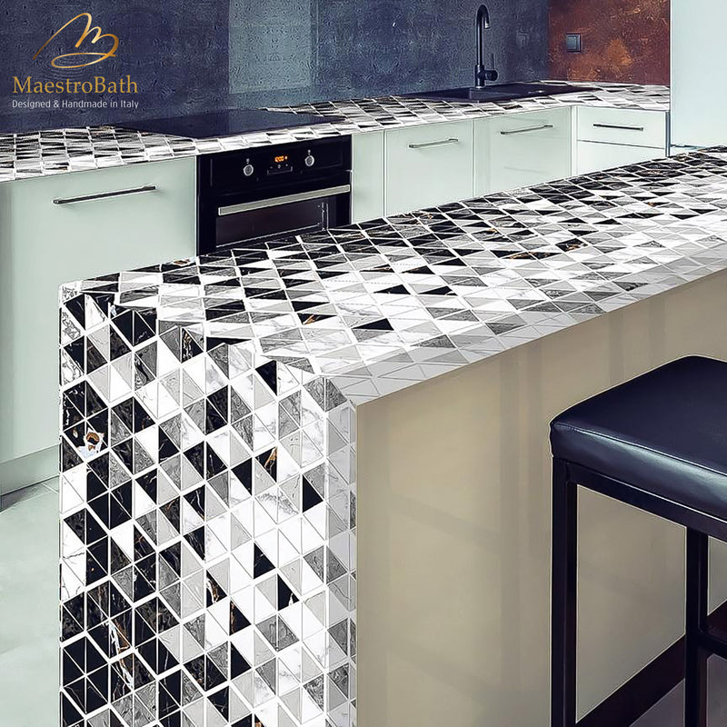 Diamond Luxury Tile | Black and White