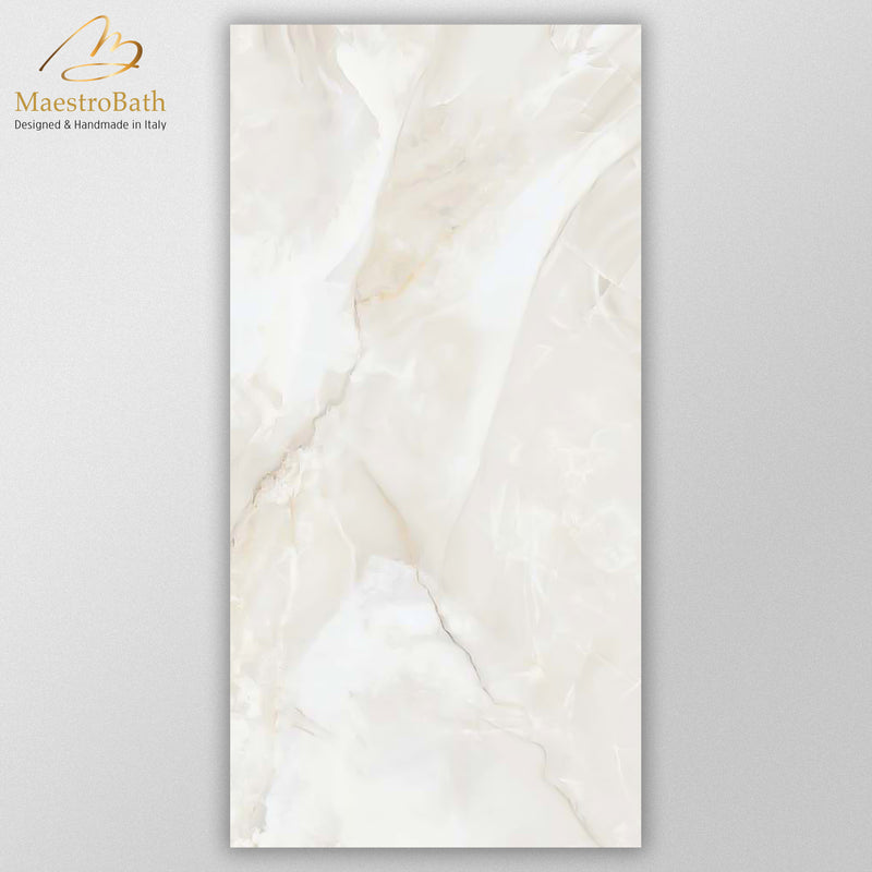 Pearl Luxury Tile | White and Gold