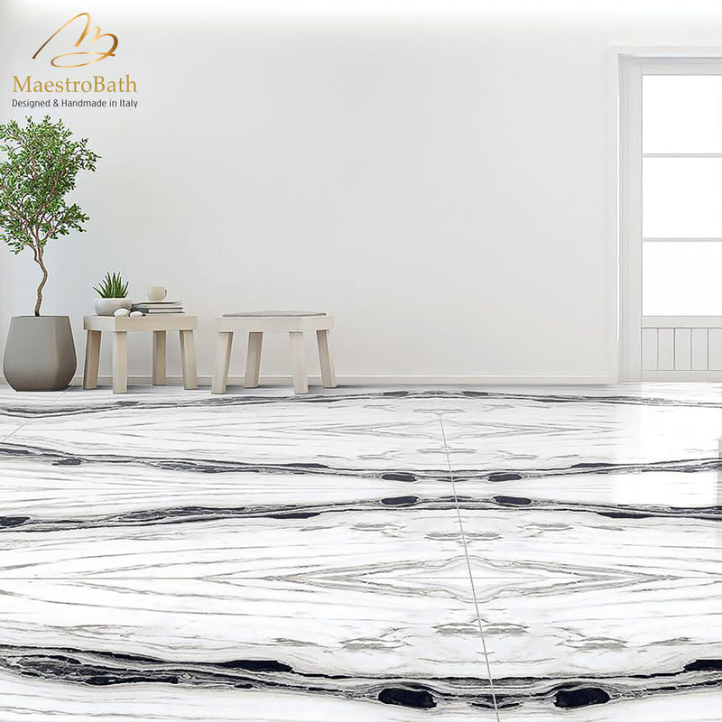 Zebra Luxury Tile | Black and White