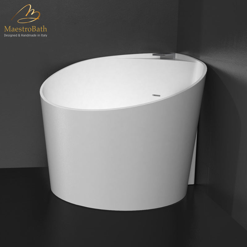 Modern Small Bathtub | White