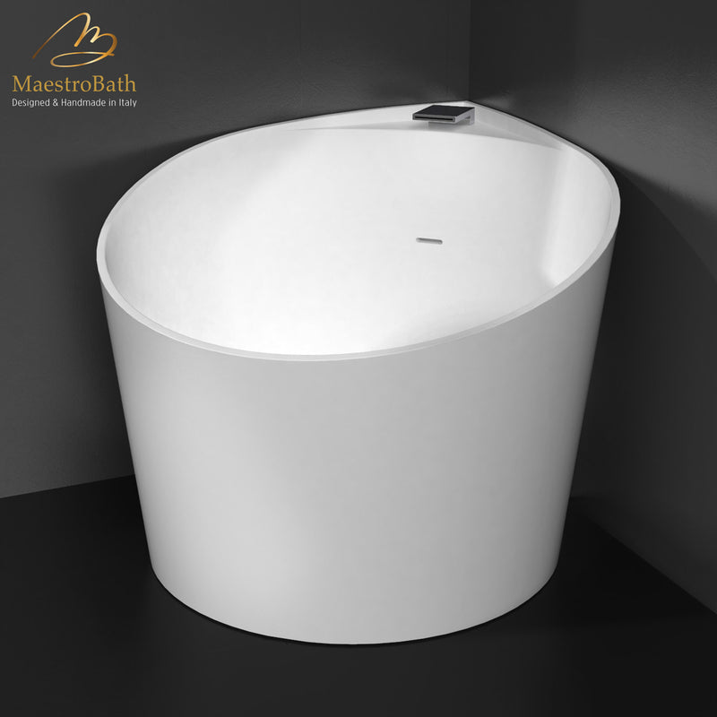 Modern Small Bathtub | White