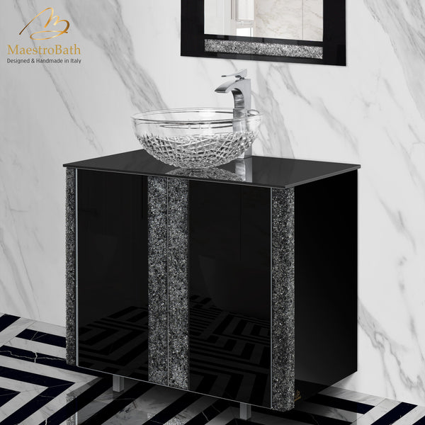 Princess Luxury Crystal Black Vanity #color_black