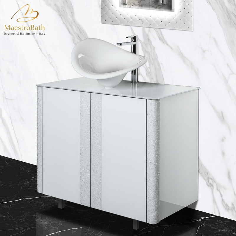 Princess Luxury Crystal White Vanity