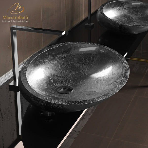 Small Bathroom Sinks #color_silver leaf